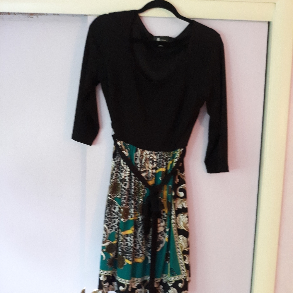 AB Studio knee length dress with black top